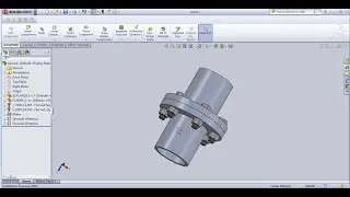 FLANGE COUPLING ASSEMBLY  I GENERATING STANDARD NUTS AND SCREW IN SOLIDWORKS