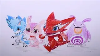 How to draw Monkart cartoon characters - Monkart monsters