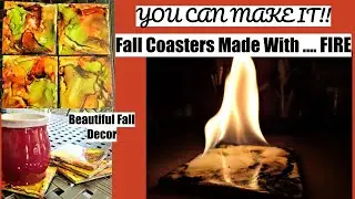 Make Beautiful Fall Ceramic Coasters Using Fire - Fall Home Decor