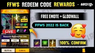FFWS 2022 Redeem Code Confirmed 😘 || Free Gloowall Skin, Emote, Gunskin More || Gwmbro