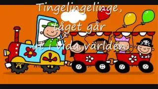 Tingelingelinge, tåget går (med text)