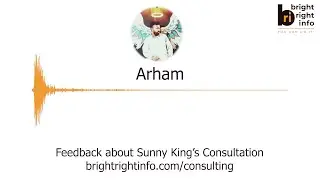 Arham's Feedback on 1-1 Freelancing Consultation with Sunny King