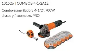 Combo esmeriladora 4 1/2 Truper 101526 (COMBO-4-1/2A2)