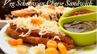Veg Schezwan Cheese Sandwich | must try sandwich recipe | unqiue recipe for sandwich lovers