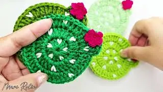✨ ¡Convierte tus Sobras de Hilo en Hermosos Posavasos y Canastas a Crochet! 🌵