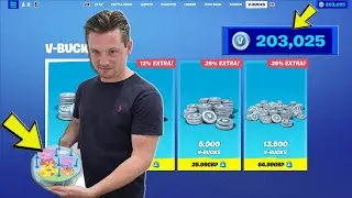 My Kids Give Me A PEPPA PIG Birthday Cake & Buying 100,000+ Fortnite V-Bucks HAPPY BIRTHDAY To Me!