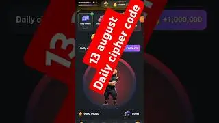 Hamster Kombat Daily Cipher Code 13 August 2024 || Hamster Daily Cipher || Daily Cipher 13 August