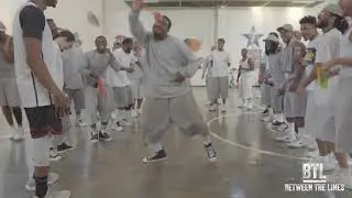 Soul Train Line at Corcoran State Prison!