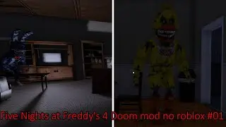 OS NIGHTMARES TELETRANSPORTÃO!!!??? Five Nights at Freddy's 4 Doom mod no Roblox #01