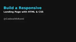Build a Responsive Landing Page with HTML & CSS – Beginner Project Tutorial