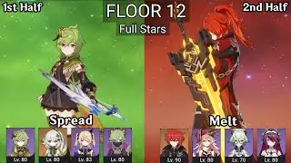 Collei Spread + Diluc Melt | 4.0 Spiral Abyss Floor 12 9 Stars | Genshin Impact