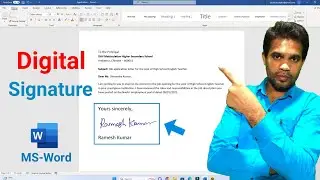How to create digital signature in ms word | Digital signature save in ms word | digital signature