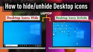 How To Show Icon On Desktop - Hide Desktop icons - My Computer Desktop Icons Missing - Unhide Icons