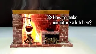 How to make miniature(Brick) a kitchen