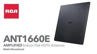 RCA ANT1660E SLIVR XL Amplified Indoor Flat Multi-Directional HDTV Antenna