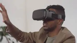 Stock Footage Man Wearing VR Headset | Free Footage | Stock Video