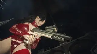 Resident Evil 2 Remake Claire Redfield Sexy Latex Corset SM Queen Red Gameplay PC Mod
