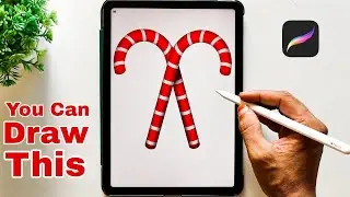Christmas Candy With Digital Art | Procreate Tips | Christmas Candy In Procreate