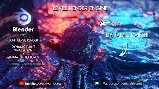 Blender 2.9 | Sci-fi Eevee Scene | Dynamic Paint Simulation + Animated Textures | 4K PREVIEW