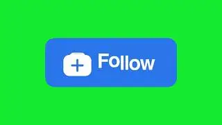 green screen facebook follow button | free to use | green screen follow button| black Screen