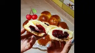 #bunwithcherry #булочкасвишней #вкусняшка #cherry #shorts #sweet