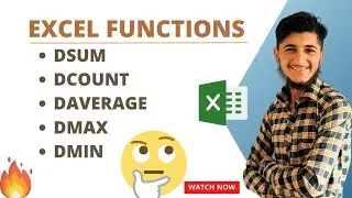 Excel (Dsum, Daverage, Dcount, Dmin, Dmax) Function | Technophile