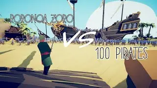 Roronoa Zoro VS 100 pirates - Totally accurate battle simulator