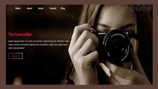 The Cameraman Website Landing page Template from Scratch