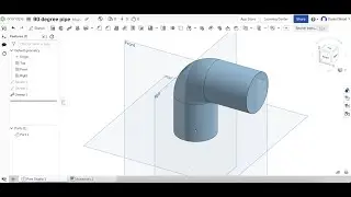 Bend a pipe at 90 degree angle in Onshape