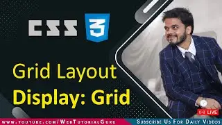 🔴 21. Display Grid Property in CSS | CSS Grid Layout in Website | #html #htmlcss #htmlcsswebinar
