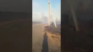 Сильный пожар п.Бяудэ в Советско гаванский район 28 декабря 2018 г