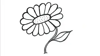 easy drawing | flower Drawing
