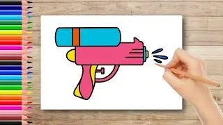 HOW TO DRAW WATER GUN STEP BY STEP | WATER GUN DRAWING