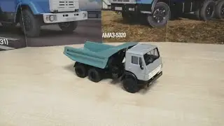 Обзор модели Камаз-самосвал-5511 , масштаб 1:43, "Элекон"
