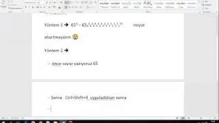 Word'de Üslü Sayılar Nasıl Yazılır?