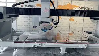 4 Axis bridge saw GQ-3220BM(4+1),(4 axis bridge saw +1 router bit) moving X & Y axis manually