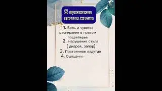 Признаки застоя желчи