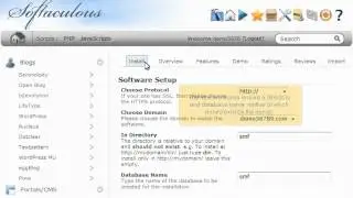 Installing SMF using Softaculous