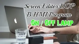 Screen Editor DOP B HMI Program to ON / OFF Lamp | DELTA HMI