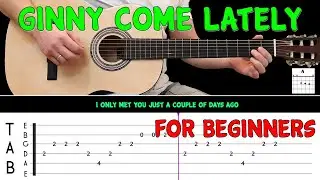 GINNY COME LATELY | Easy guitar melody lesson for BEGINNERS (with tabs) - Brian Hyland