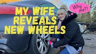 Getting my Wife to help change my new wheels!