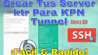 CREAR Ktr PARA KPN TUNNEL+ ssh |Rapido & Facil 2020|