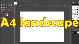 GIMP How to make A4 landscape Canvas