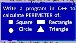 Write a program in C++ to find  perimeter of square, rectangle, circle and triangle.