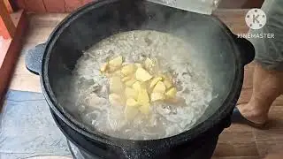 грибной суп в казане