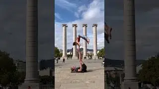 Acrobatic Duo Performs Unique Aerial Tricks - 1377089
