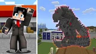 ATTACKED By MECHA GODZILLA in Minecraft!