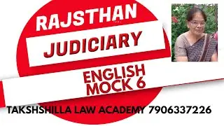 MODEL PAPER 6 👉   ENGLISH for rjs 👉 Rajasthan civil judge 👉 Rajasthan Judiciary -rjs vacancy 2021