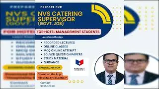 Prepare for NVS Catering Supervisor (Govt. Job)