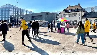 Norway Oslo 🇳🇴 A Tour in a sunny day in Oslo Aker Brygge April 2023 